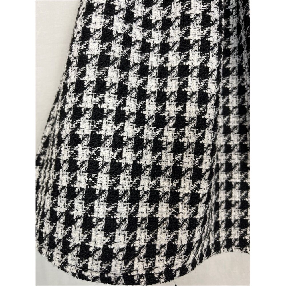 NWT Express Houndstooth Black and White Ruffle Skirt - Picture 2 of 8